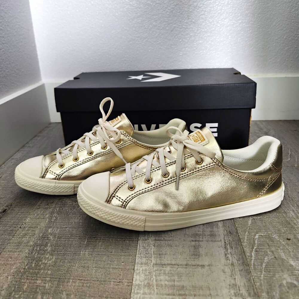 Converse Chuck Taylor All Star Dainty Lucky Metallic Gold Low Top A15448C WOs 7